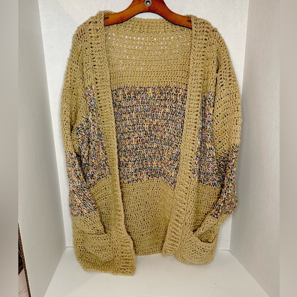 Hand crocheted cardigan